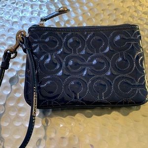 Coach Navy Wristlet
